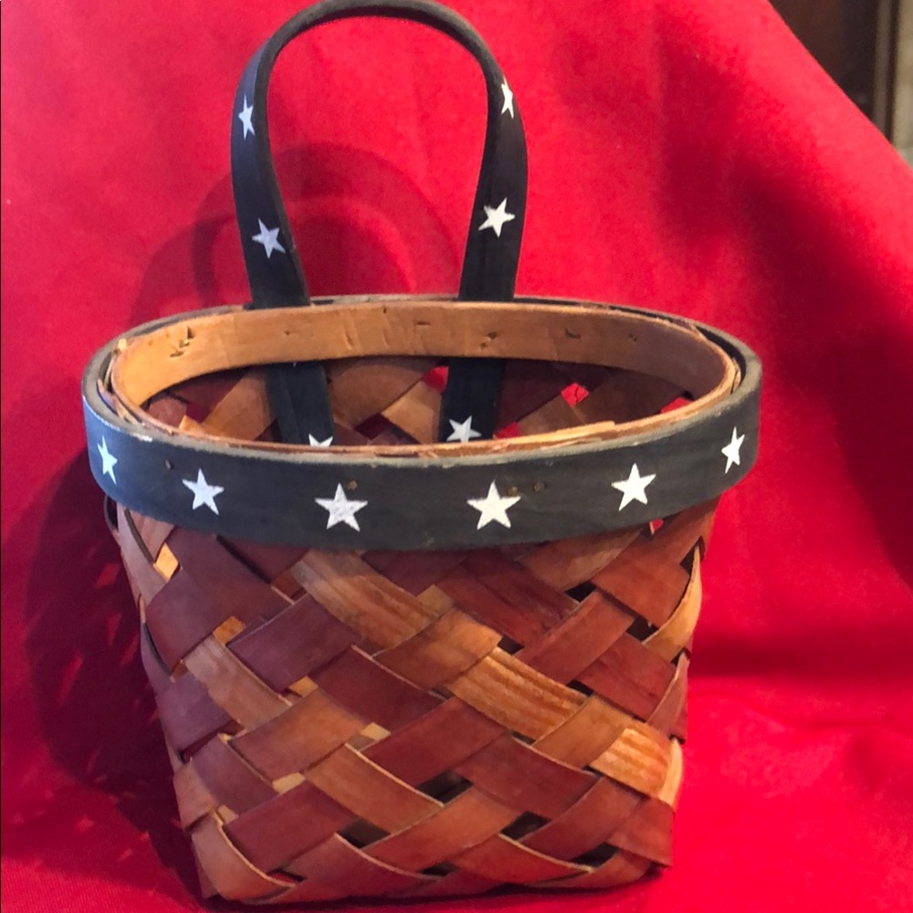 Rustic Woven Basket with Star Design